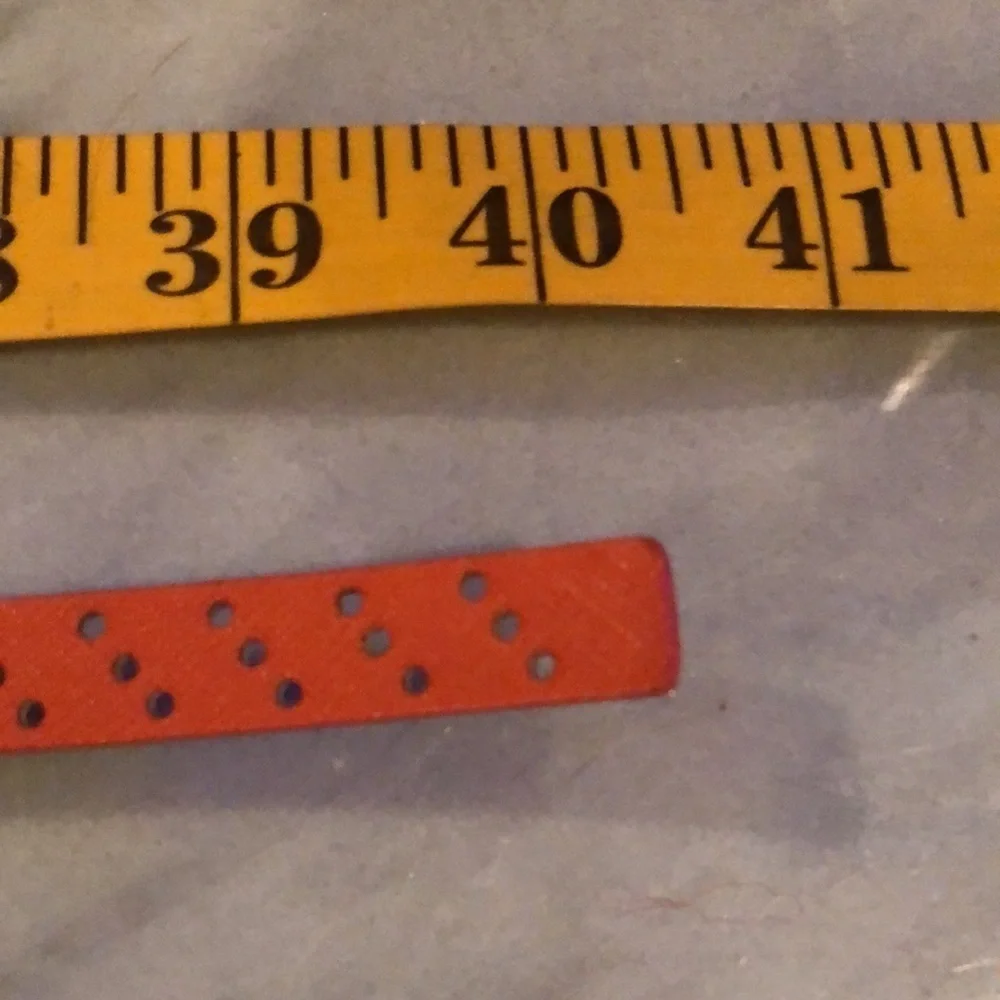 Micheal Kors M-LG Orange belt laser cut 1/4” wide gold hang tag tangerine